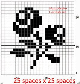 a cross stitch pattern with the numbers 5 and 6 on it, as well as an image