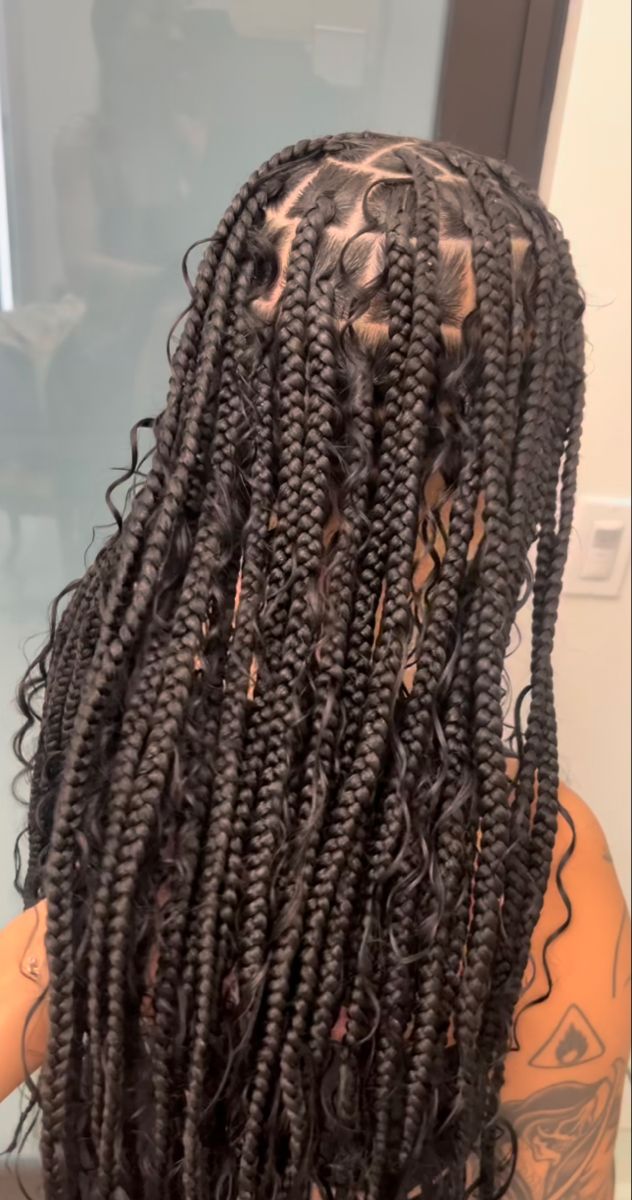 Hobo Braids, Mermaid Braids, Parting Hair, Short Box Braids Hairstyles, Big Box Braids Hairstyles, Goddess Braids Hairstyles, Cute Braided Hairstyles, Box Braids Hairstyles For Black Women, Hairstyle Inspo