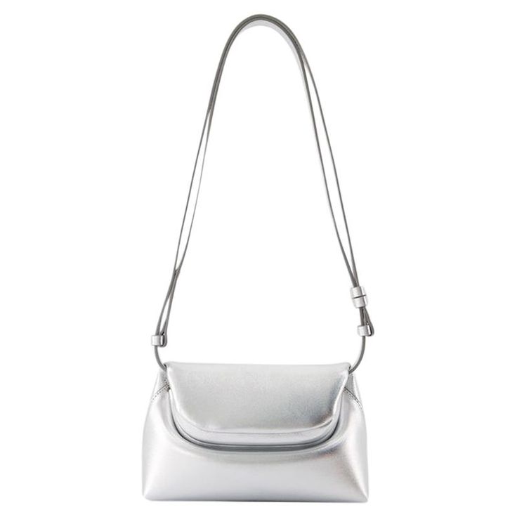 Shoulder Strap: 84 Cm. Worn Crossbody - One Adjustable Detachable Shoulder Strap. Material : Smooth Calfskin. Lining : Leather. Colours: Silver - Silver. Fit: True To Size - Sizing: European. Closure : Magnetic Closure On Top. Interior: Two Compartments And Two Zipped Pockets. Woman Bags Handbags, Leather Silver, Mini Crossbody, Fun Bags, Magnetic Closure, Leather Crossbody Bag, Cross Body Handbags, Leather Crossbody, Silver Color