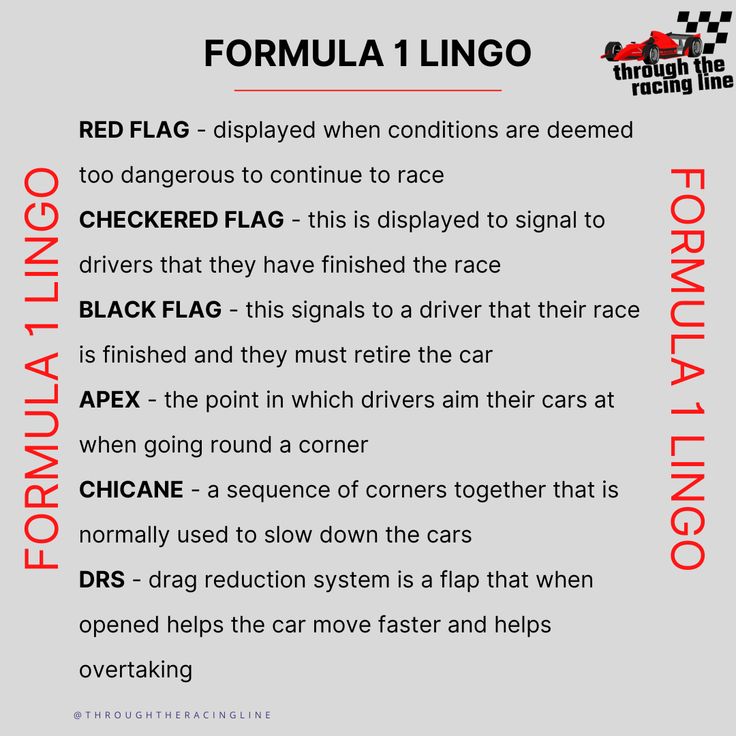 an image of formula 1 lingo