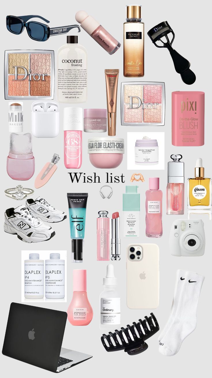 the contents of a woman's wish list