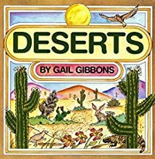 the book deserts by gail gibbons is shown in front of a cactus