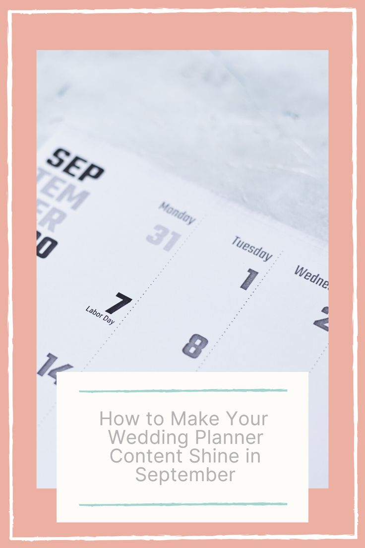 a calendar with the words how to make your wedding planner content shine in sepia