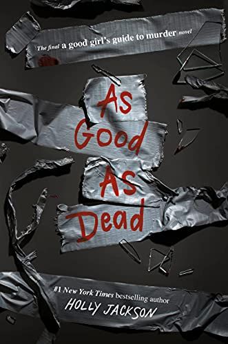 the book cover for as good as dead by holly japson, with torn pieces of paper