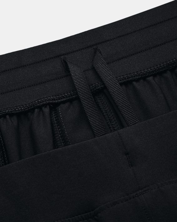 Stretch-woven fabric is lightweight, durable & moves with you​|Material wicks sweat & dries really fast|4-way stretch material moves better in every direction|Encased elastic waistband with internal drawcord adjust|Open hand pockets & secure, zip right-side UA Strength Pocket|Bungee adjust at bottom hem Black Breathable 4-way Stretch Pants, Sportswear Bottoms With Elastic Waistband In Recycled Polyester, Recycled Polyester Training Bottoms With Elastic Waistband, Recycled Polyester Bottoms With Elastic Waistband For Running, Technical 4-way Stretch Black Bottoms, Functional Running Bottoms With Elastic Waistband, Black 4-way Stretch Functional Joggers, Functional Nylon Joggers With Elastic Waistband, Functional Black 4-way Stretch Joggers