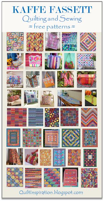 the cover of kaffe fassett quilting and sewing, featuring many different patterns