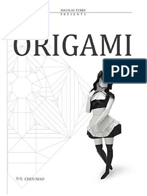 the cover of origami is shown with an image of a woman in black and white