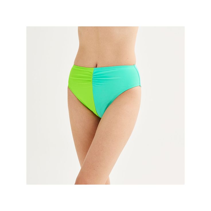 For a trendy poolside look, reach for these juniors' Ninety-Nine° high-waisted bikini bottoms.Click on this WOMEN'S GUIDE to find the perfect fit and more! For a trendy poolside look, reach for these juniors' Ninety-Nine° high-waisted bikini bottoms. Click on this WOMEN'S GUIDE to find the perfect fit and more! FEATURES Moderate coverage Fully linedFIT & SIZING High rise sits below the natural waistlineFABRIC & CARE Polyester, spandex Lining: polyester Hand wash and line dry Imported Size: Xxl. Trendy Green Swimwear For Swimming, Fitted Summer Bottoms With Contrast Color, Fitted Bottoms With Contrast Color For Summer, Stretch Beachwear Swimwear With Color Block, Stretch Color Block Beachwear Swimwear, Two-tone Color Block Swimwear For Swimming, Two-tone Color Block Swimwear For Pool, Green Color Block Swimwear For Pool, Two-tone Swimwear For Poolside