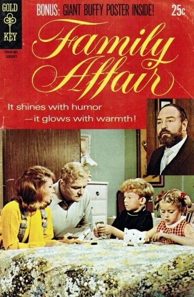 the cover of family affair magazine, with an image of people sitting at a table