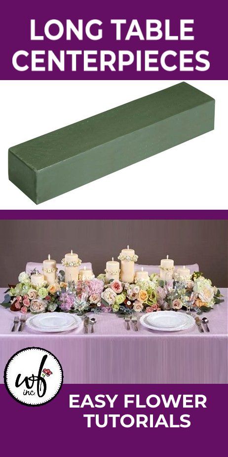 the long table centerpieces are easy to make