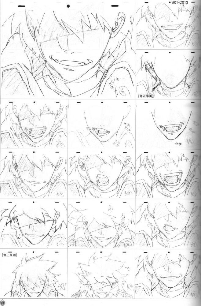 an image of some anime character sketches