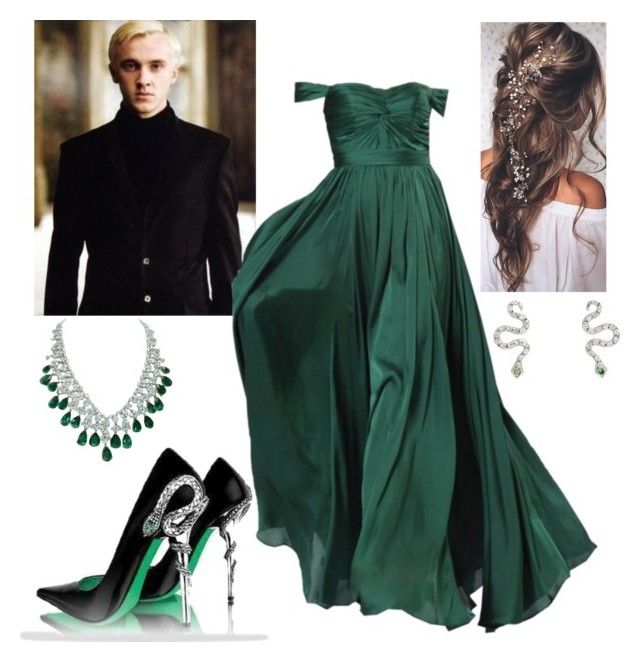 "Yule Ball Draco Genderbent" by mamaloser1 ❤ liked on Polyvore featuring Ileana Makri Slytherin Dresses, Slytherin Inspired Outfits, Slytherin Dress, Yule Ball Dresses, Harry Potter Houses Outfits, Yule Ball Outfits, Yule Ball Dress, Hogwarts Hufflepuff, Slytherin Clothes