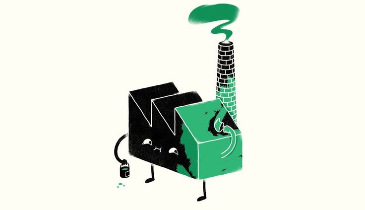 an illustration of a green box with a question mark on it's side and a black cat next to it