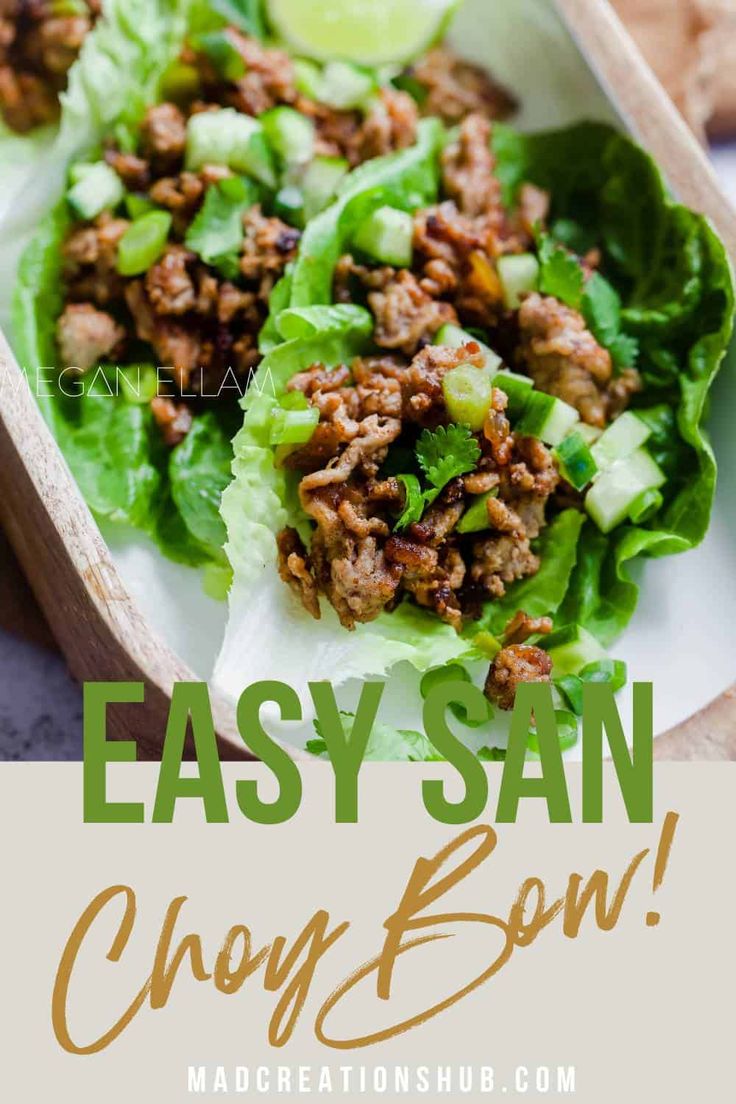 lettuce wraps filled with minced meat and garnished with cilantro