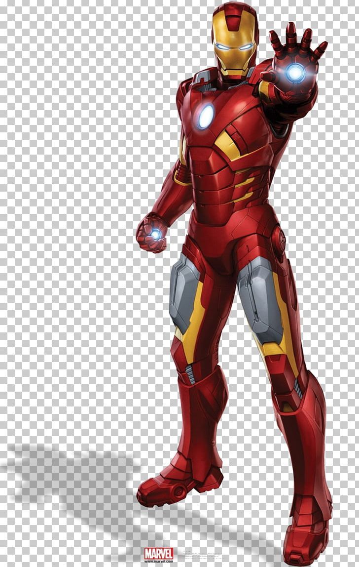 an iron man standing in front of a white background with his hands up to the side