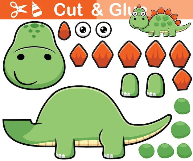 the cut and glue dinosaur is ready to be used for making this crafting project