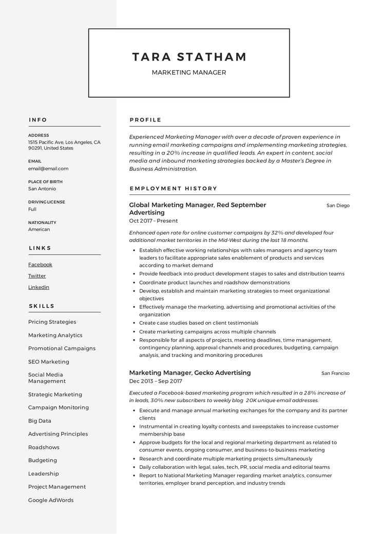 a professional resume template with no work experience