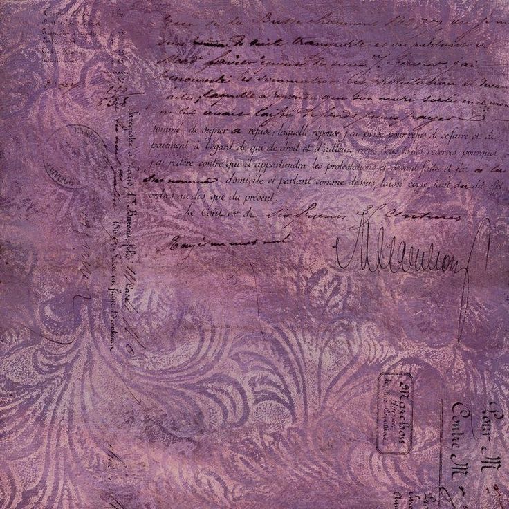 an old purple paper with writing on it