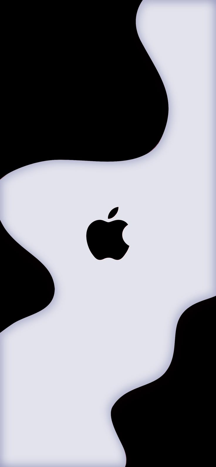 an apple logo on a black and white background