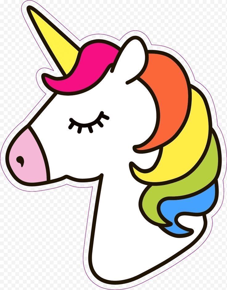 an image of a unicorn sticker on a white background