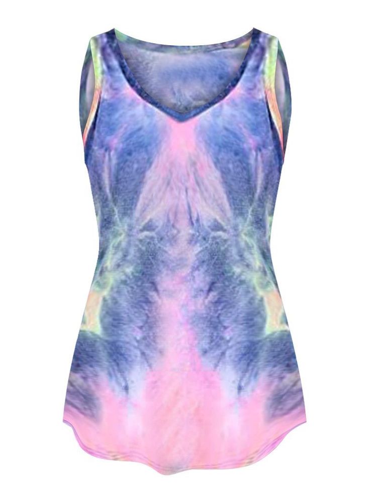 Gender: Women Type:Tank Tops Feature:Tie-Dye. Sleeveless. V-Neck Material:Polyester Style:Casual/Fashion Color:Red. Yellow. Blue Size:S. M. L. XL. 2XL Please Note:All Dimensions Are Measured Manually With A Deviation Of 1 To 3cm. Women Tank Tops, V Neck Tank Top, Womens Cami, Fashion Color, Fashion Colours, Cami Tops, Yellow Blue, Tie Dye Top, Red Yellow