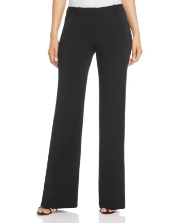 Kobi Halperin Melina Pants Elegant Elastane Wide Leg Pants, Stretch Straight Dress Pants For Evening, Stretch Full-length Evening Pants, Chic Full-length Evening Bottoms, Black Elastane Wide-leg Dress Pants, Stretch Evening Trousers, Elegant Elastane Pants For Night Out, Chic Evening Pants In Elastane, High-waisted Dress Pants For Night Out