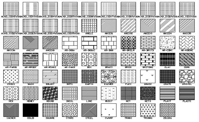 a large collection of different patterns in black and white, all on one side of the page