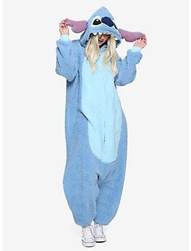 Disney Lilo & Stitch Sherpa Stitch Union Suit, Stitch Pjs, Lilo And Stitch Onesie, Preppy Stitch, Stitch Merch, Winter Pijama, Pijama Stitch, Stitch Onesie, Stitch Bday, Stitch Halloween Costume