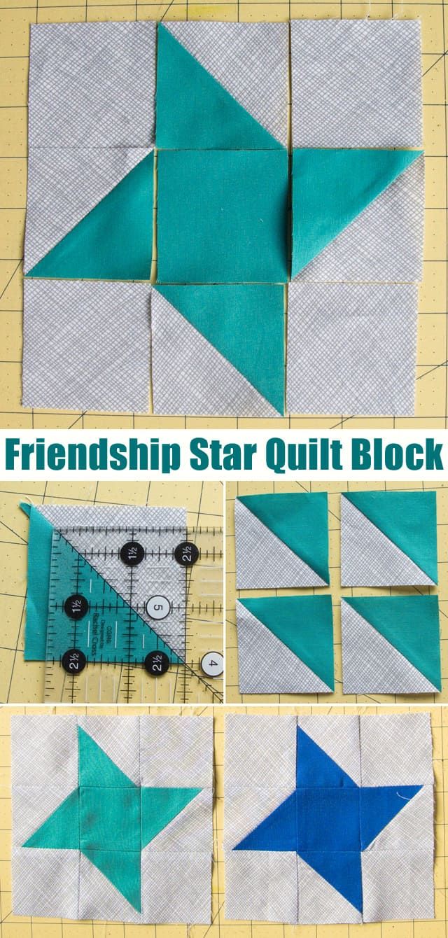 the steps to make a star quilt block