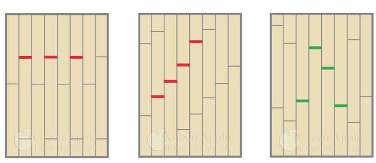 three doors with red, green and yellow stripes on them are shown in four different positions