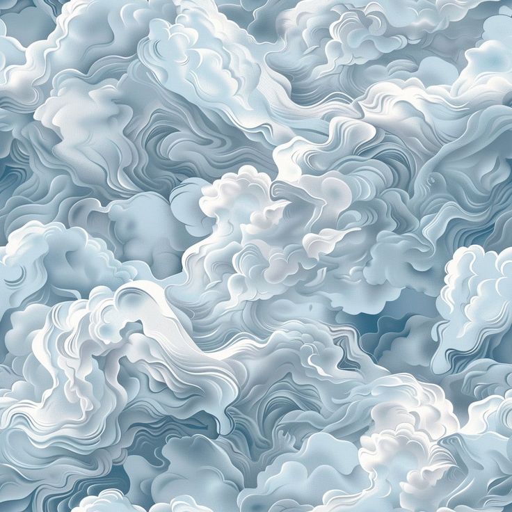 Ellaria Wallpaper - Painted Paper Bedroom Ceiling Wallpaper, Cloud Wallpaper Aesthetic, Celestial Bedroom, Murmuration Art, Clouds Abstract, Calming Aesthetic, Powder Room Remodel, Dreamy Atmosphere, Nautical Wallpaper