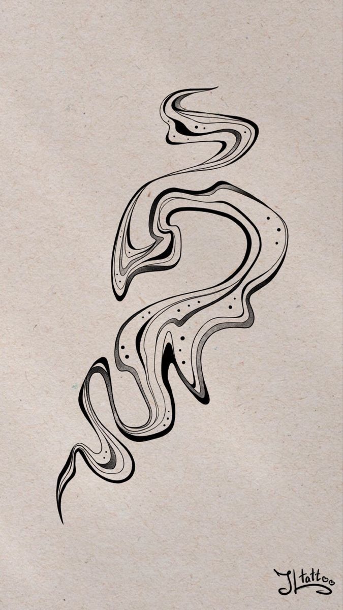 a drawing of a swirly design on a piece of paper with the word's name