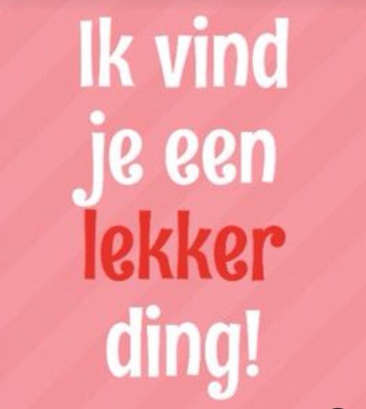 Lekker Ding, Dutch Words, Dutch Quotes, No One Loves Me, Love Text, Happy Love, Say I Love You, Love Notes, Funny Pins