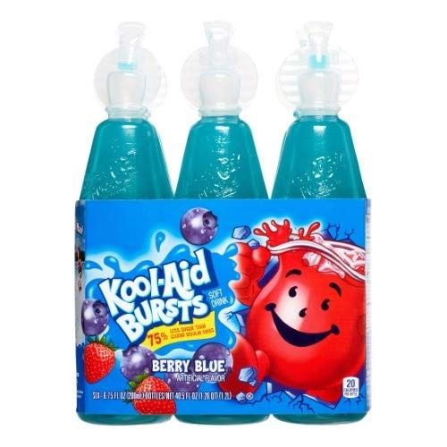 three bottles of kool - aid bursts berry blue