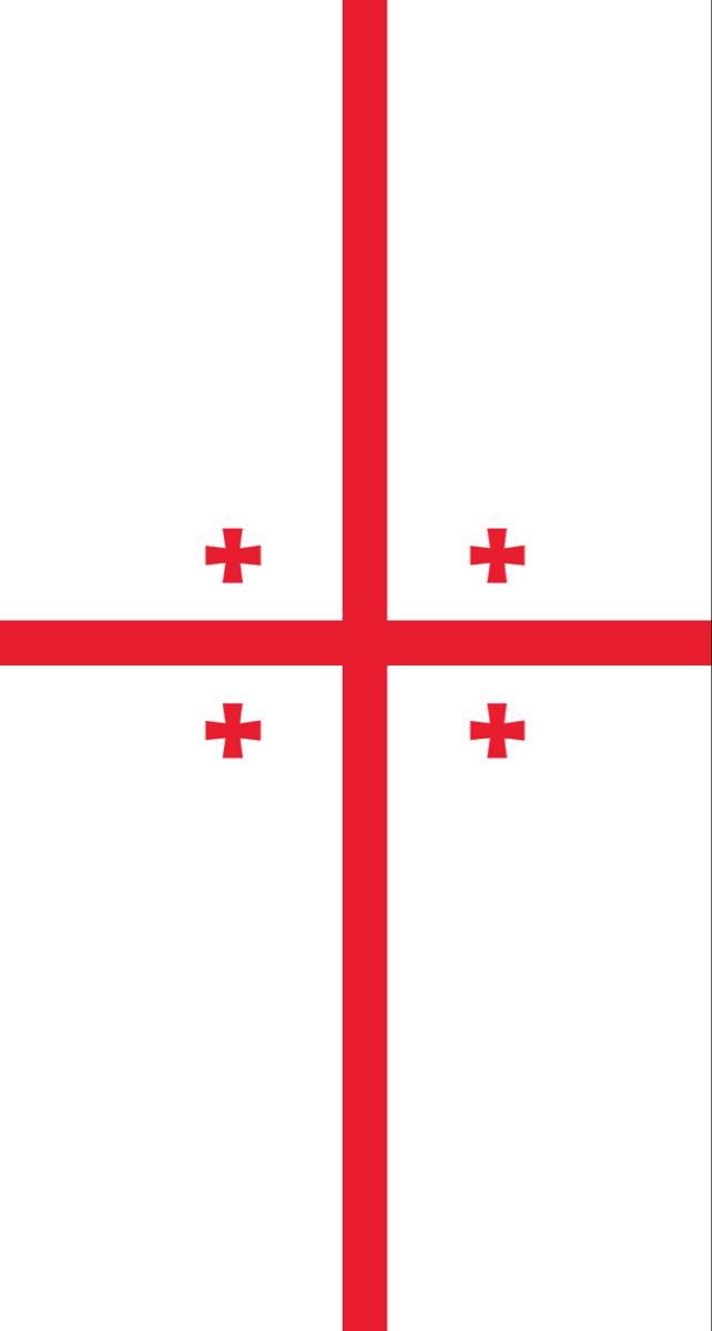 the flag of england is shown in red and white, with four crosses on each side