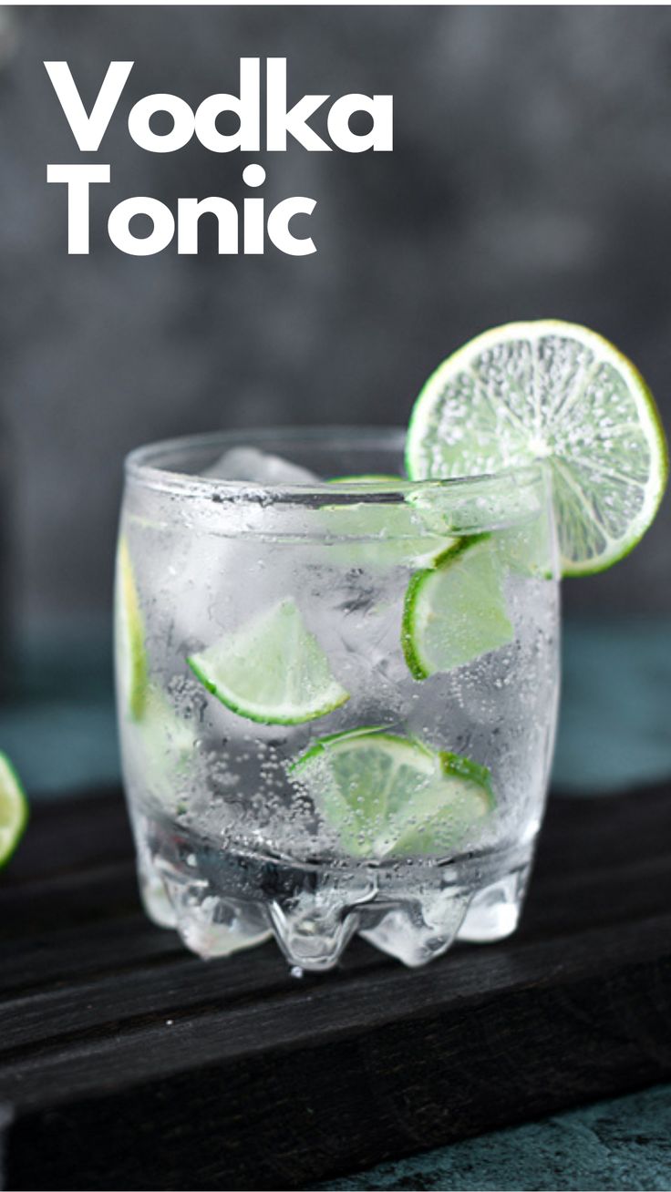 the 5 best vodkas for your vodka soda is on display with lime slices in it