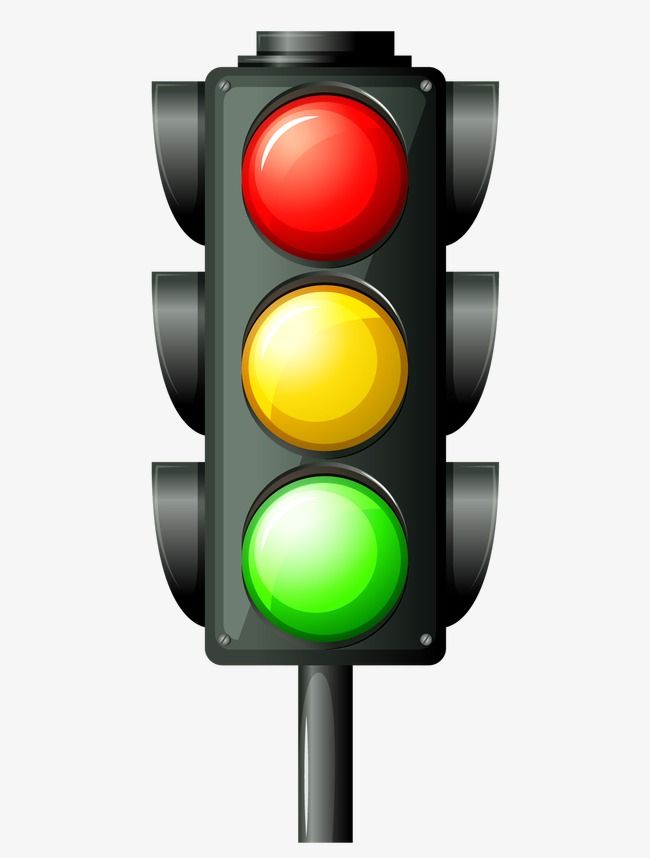 a traffic light with two red and green lights on it's pole, transparent background