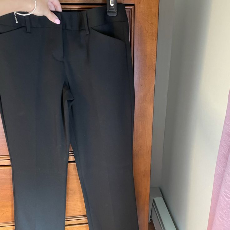 Never Worn Express Dress Pants! Size 2. Extra Button Included. They Just Need To Be Lint Rolled-No Pulls, Tears, Or Imperfections. Tailored Dress Pants With Buttons For Work, Fitted Work Pants With Button Closure, Black Flat Front Dress Pants For Office, Fitted Dress Pants With Buttons For Business Casual, Ankle-length Dress Pants For Work, Black Dress Pants With Button Closure For Formal Occasions, Black Formal Dress Pants With Button Closure, Formal Black Dress Pants With Button Closure, Straight Leg Work Pants With Buttons