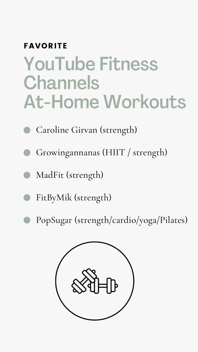 a white poster with the words youtube fitness, chanel's at - home workouts