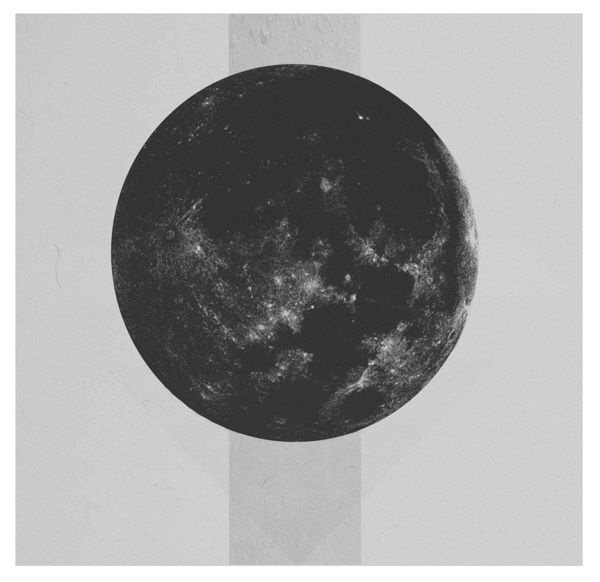 a black and white photo of the moon