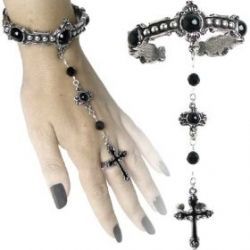 Gothic Bracelet, Alchemy Gothic, Goth Jewelry, Dope Jewelry, Estilo Punk, Funky Jewelry, Cross Bracelet, Grunge Style, Diy Schmuck