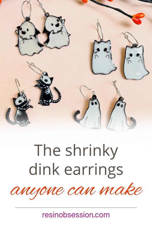 the shrinky dink earrings anyone can make are so cute and easy to make