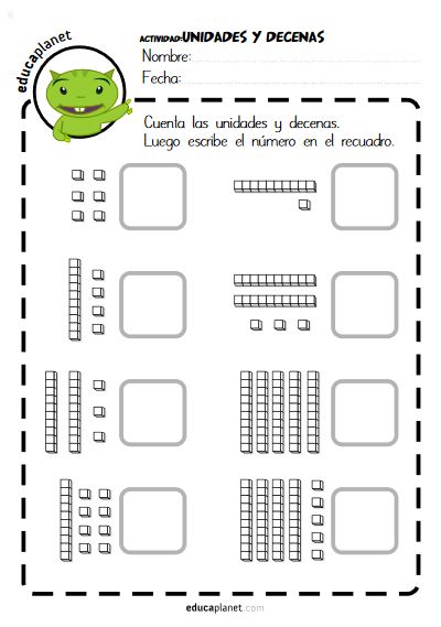 a printable worksheet with words and numbers