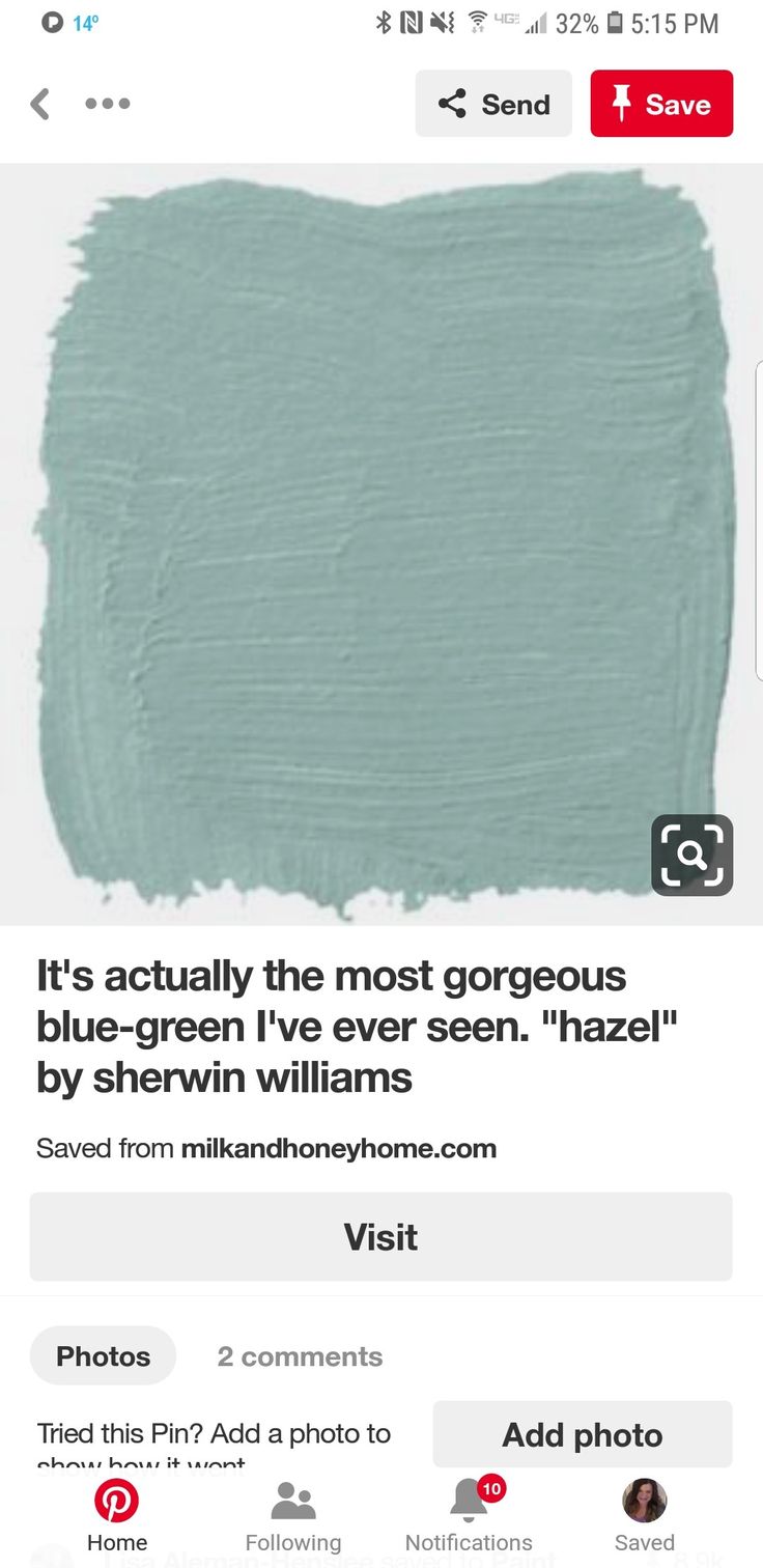 an instagram page with the words it's actually the most gorgeous blue - green i've ever seen