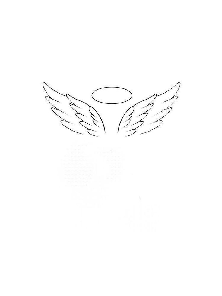 the outline of an angel's wings on a white background