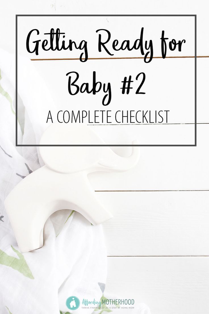 the title for getting ready for baby 2 is shown in black and white, with text overlay