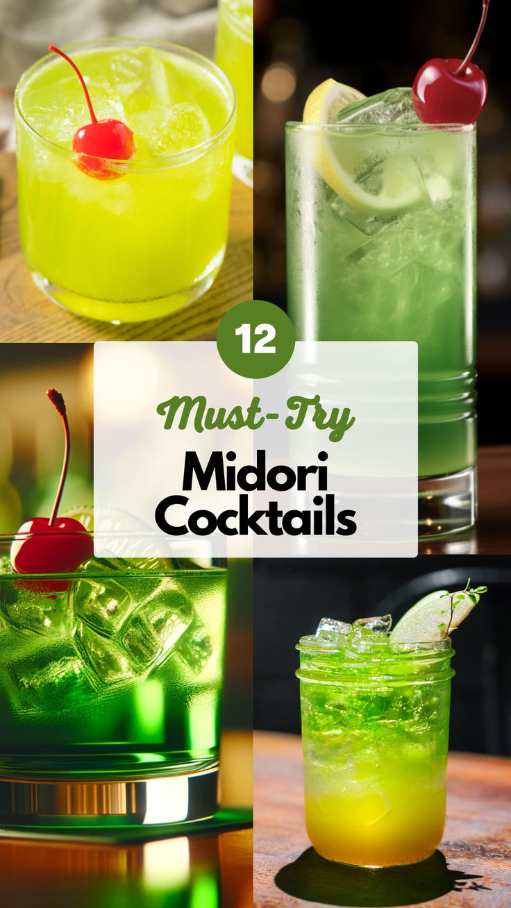 Midori Cocktails Midori Recipes, Shaken Cocktail Recipes, Innovative Cocktails, Midori Margarita Recipe, Midori Margarita, Cocktails With Midori, Drinks With Midori, Midori Cocktails Recipes, Midori Sour Cocktails