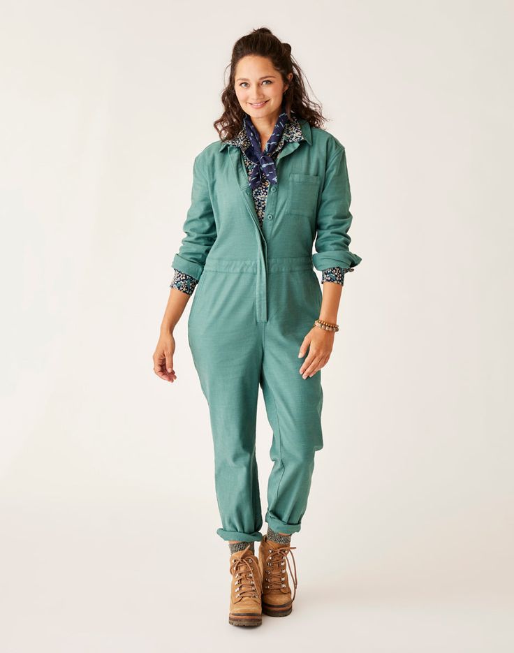 Suit up with the Bedford, it knows how to party. Organic cotton, front scoop pockets and adjustable waist tabs seal the deal. Wear this relaxed, straight leg jumpsuit fit cuffed or uncuffed to show its raw hem. T This product runs slightly small. If you want a relaxed fit, size up. If you want slim fit, order your regular size. Cotton Jumpsuits And Rompers With Side Pockets For Fall, Cotton Jumpsuits With Side Pockets For Fall, Cotton Overalls With Side Pockets For Loungewear, Fall Cotton Overalls For Loungewear, Fall Relaxed Fit Jumpsuits And Rompers With Side Pockets, Relaxed Fit Jumpsuits With Side Pockets For Fall, Casual Cotton Jumpsuits And Rompers For Work, Cotton Long Sleeve Relaxed Fit Jumpsuits And Rompers, Cotton Long Sleeve Relaxed Fit Jumpsuit