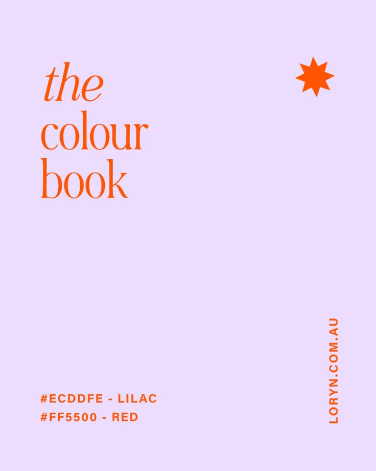 an orange book cover with the words the colour book written in bold red on it