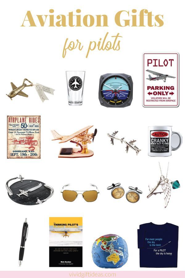 the words aviation gifts for pilots are shown